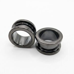 14MM GUN METAL BLACK TUNNEL PAIR