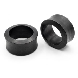 25MM BLACK WOOD TUNNEL PAIR