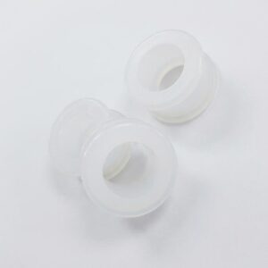 20MM WHITE SILICONE TUNNEL PAIR - SEMI SOFT