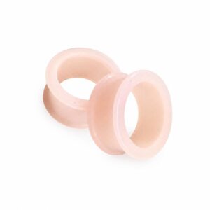25MM FLESH COLOURED SILICONE TUNNEL PAIR - SEMI SOFT