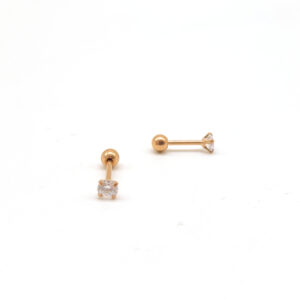 1 X 6 X 3 STRAIGHT BAR - ROSE GOLD - CRYSTAL