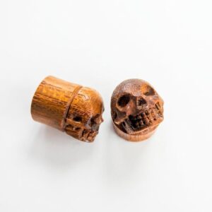 14MM TEAK WOOD SKULL TUNNELS