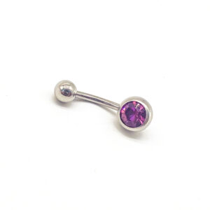 1.6 X 10 X 5/8 - BELLY BAR - STEEL - FUCHSIA