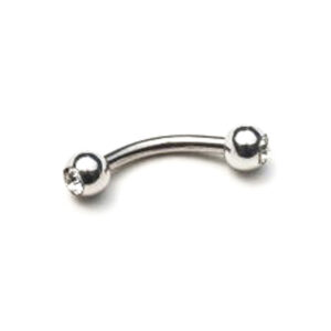 1.2 X 14 X 3 CURVED BAR - STEEL - DOUBLE JEWELLED