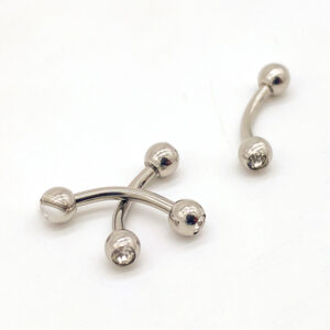 1.6 X 12 X 3 CURVED BAR - STEEL - SINGLE JEWELLED