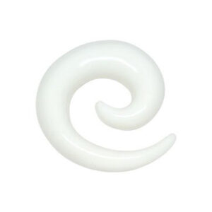 14MM SPIRAL TAPER - ACRYLIC - WHITE