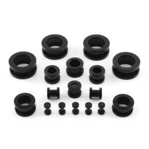 25MM BLACK ACRYLIC TUNNEL PAIR
