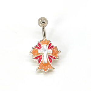 CROSS BADGE BELLY RING