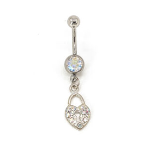 HEART LOCK BELLY RING