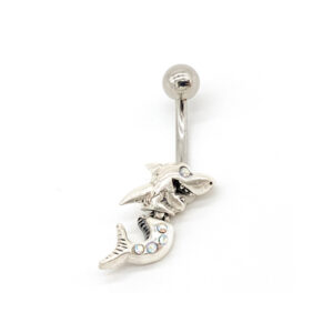 STERLING SILVER SHARK BELLY RING
