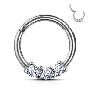 1.2 x 8 HINGED SEGMENT RING - STEEL - 3 CRYSTAL