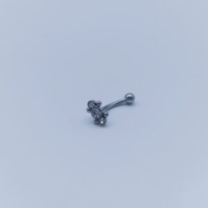 1.2 X 10 X 7 CURVED BAR - STEEL - 3 JEWELS & BEADED