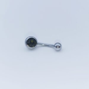 1.6 X 10 X 5/8 - BELLY BAR - STEEL - SMOKEY QUARTZ