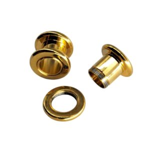 8MM TUNNELS - SCREW OFF - GOLD - ROUNDED EDGE (PVD)