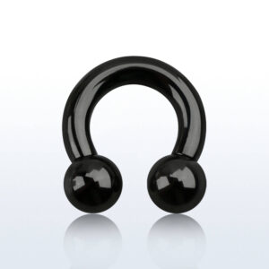 4 X 16 X 8 CIRCULAR BARBELL - BLACK PVD (INTERNAL THREAD)