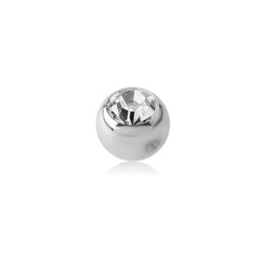 4MM DIMPLE BALL - STEEL - JEWELLED