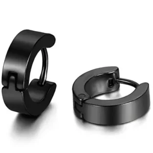HUGGIE EARRING - BLACK