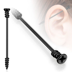 1.2 X 35 X 4 INDUSTRIAL BAR - BLACK - SCREW ENDS