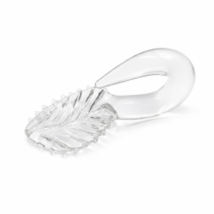 8MM GLASS EAR HANGER - LEAF