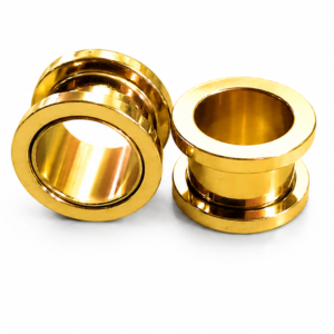 12MM GOLD STEEL TUNNEL PAIR