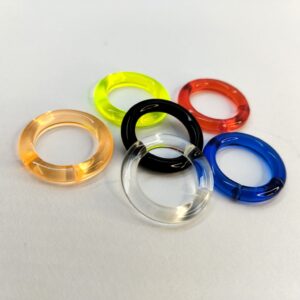 SEGMENT RING - 2.5 X 13 SEGMENT RING - ACRYLIC - BLACK