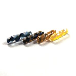 4MM PLUG - GLASS - SPIRAL - PAIR