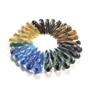 4MM PLUG - GLASS - SCREW - PAIR