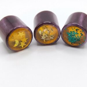 12MM ACRYLIC FILLED GLASS PLUG - PAIR