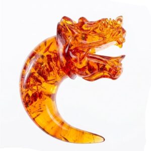 18MM BALTIC AMBER EAR HANGER DRAGON