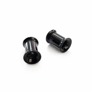 6MM BLACK ACRYLIC TUNNEL - PAIR